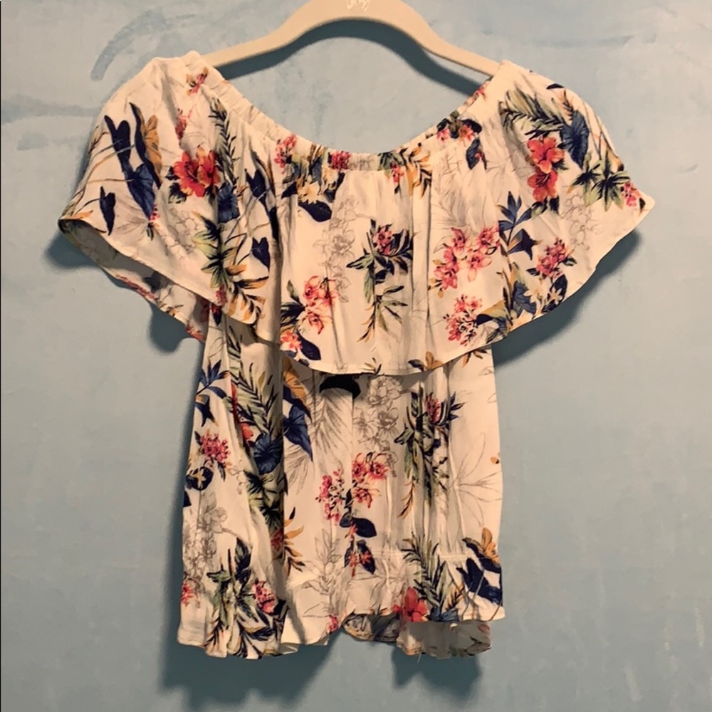 American Eagle Off-the-Shoulder floral top